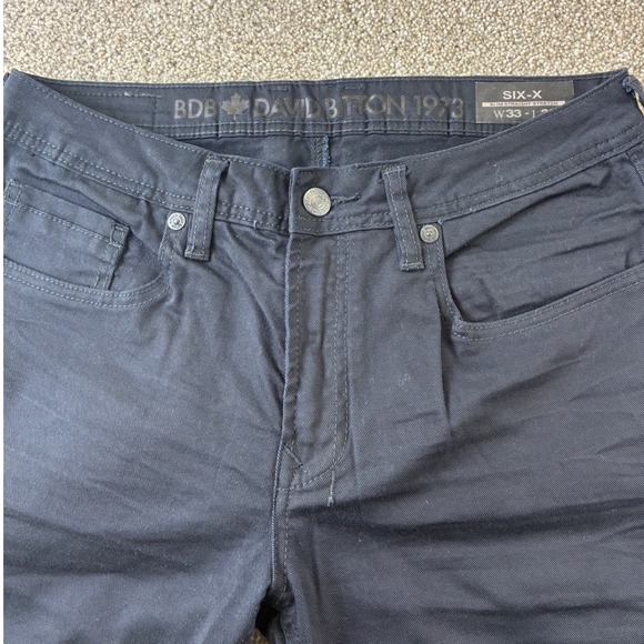 BDB DAVID Britton 1973 SIX-X Mens Stretch Blue Pants Size 33x32 Modern Fit Denim - Picture 1 of 6